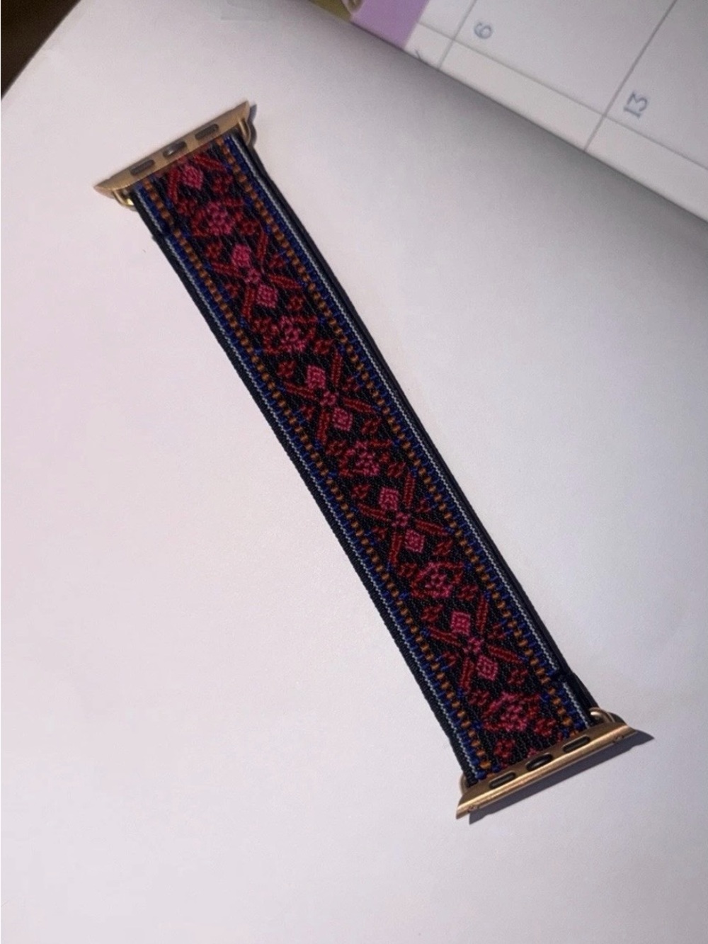 Iwatch Woven Floral Pattern Elastic Apple Watch Band